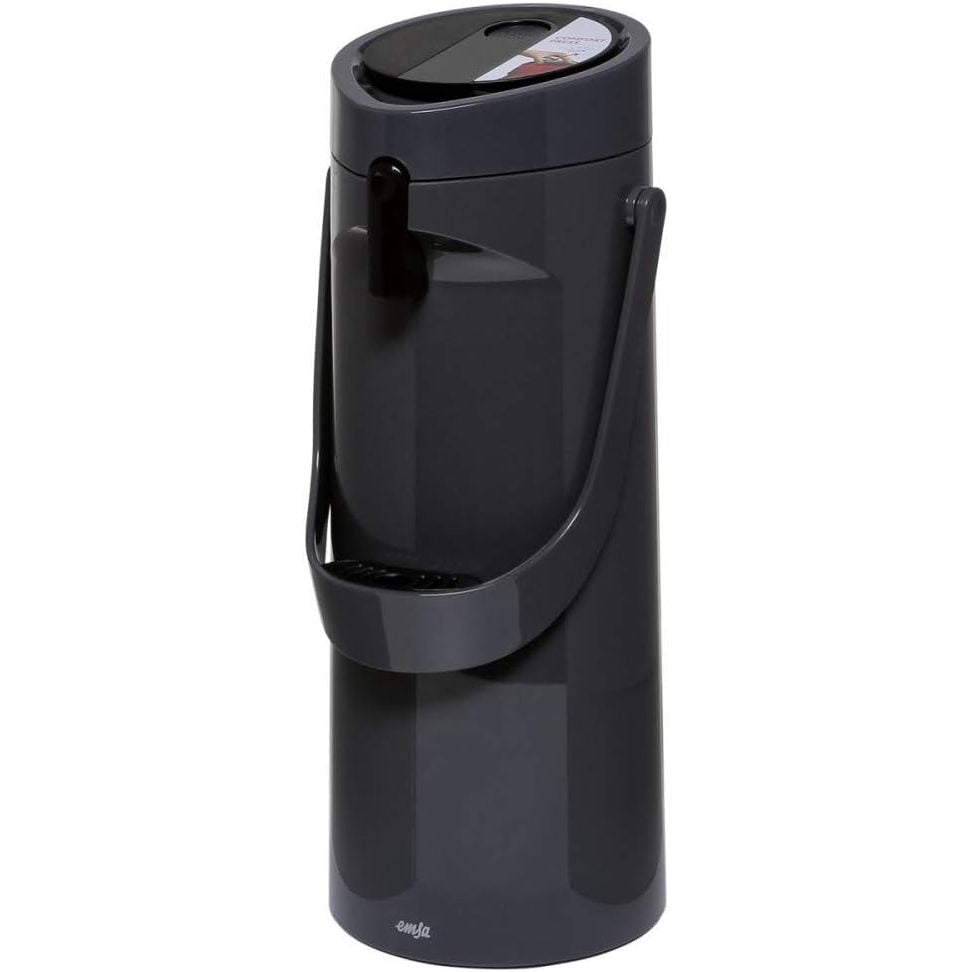 245742 - EMSAS 515706 Ponza Pompë, Shishe Termosi e Izoluar, Kapacitet 1.9L, Gotë e Izoluar, Levë Presioni, Tabaka Pikimi e Lëvizshme, Antracit