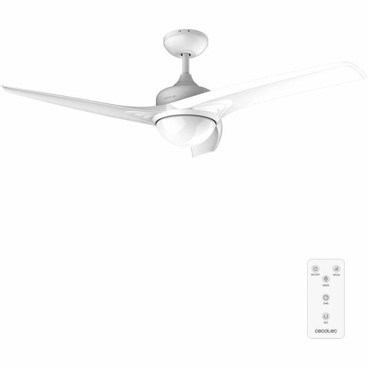 102098 - CECOTEC Ventilator Tavani EnergySilence Aero 550 me Dritë LED, 60W, Diametër 132cm, 3 Tehe, 3 Shpejtësi, Funksion Dimëror, Kohëmatës, Telekomandë, Dizajn i Bardhë