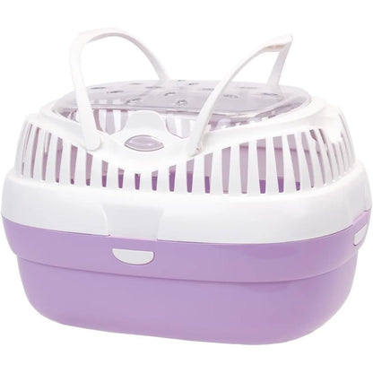 214031 - Ferplast Aladino Kafaz i madh udhëtimi për hamsterë dhe brejtës të tjerë të vegjël, me rrjetë ventilimi, dorezë të rehatshme dhe mbyllje të sigurt, 36 x 26 x 23 cm, Fuksia