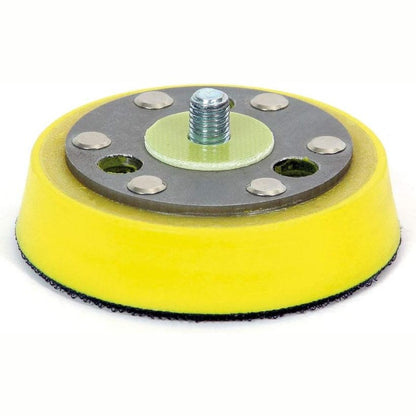 314302 - Dino KRAFTPAKET 640345 Pllakë Mbështetëse 75 mm 5/16-24 me Sfungjer Lëmimi me Grep dhe Lak për Lëmues Orbital 650W 9 mm, e Verdhë