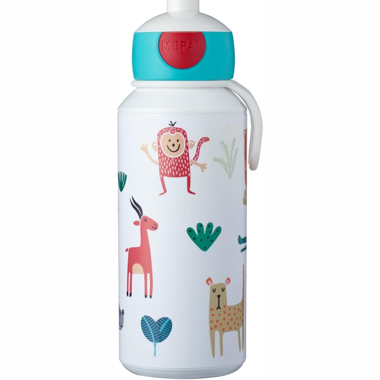 253645 - MEPAL - Shishe Uji e Hapur për Kampusin, 400 ml, e Ripërdorshme, e Papërshkueshme nga Rrjedhja, Pa BPA, Animal Friends