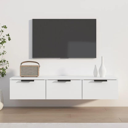 141394 - Kabinet TV vidaXL, e varur në mur – dizajn modern, e bardhë