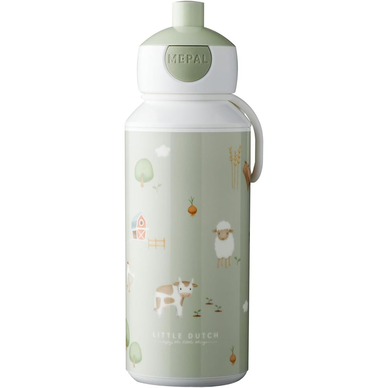 242458 - MEPAL Shishe Uji për Kampusin që Hapet - Shishe Uji - Little Dutch - Shishe e Papërshkueshme nga Rrjedhja për Shkollën - E Ripërdorshme - Pa BPA dhe e Sigurt për Lavatriçe - 400 ml - Little Farm