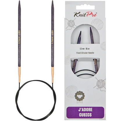 257695 - GJILPËRË THURJE RRETHORE KNITPRO J'ADORE CUBICS, Madhësia 16" (40 cm), Diametri 5.5 mm