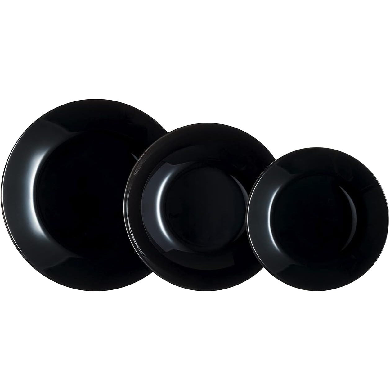 223296 - LUMINARC Set enësh darke prej qelqi Arcopal Zelie të zeza, 12 copë, 4 sete, të zeza