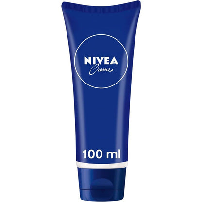 298919 - NIVEA – Krem për Fytyrën, Trupin dhe Duar (100 ml), krem hidratues i pasuruar me Eucerit, shumëfunksional për të gjithë familjen