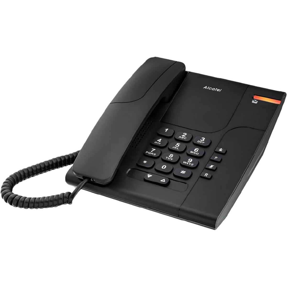 296125 - ALCATEL Telefon fiks Temporis 180 PRO, Buton për heshtjen, Identifikues vizual i thirrësit, Volum i rregullueshëm, Buton për rinumërim, I montueshëm në zyrë/mur, I zi