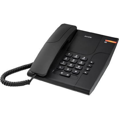 296125 - ALCATEL Telefon fiks Temporis 180 PRO, Buton për heshtjen, Identifikues vizual i thirrësit, Volum i rregullueshëm, Buton për rinumërim, I montueshëm në zyrë/mur, I zi