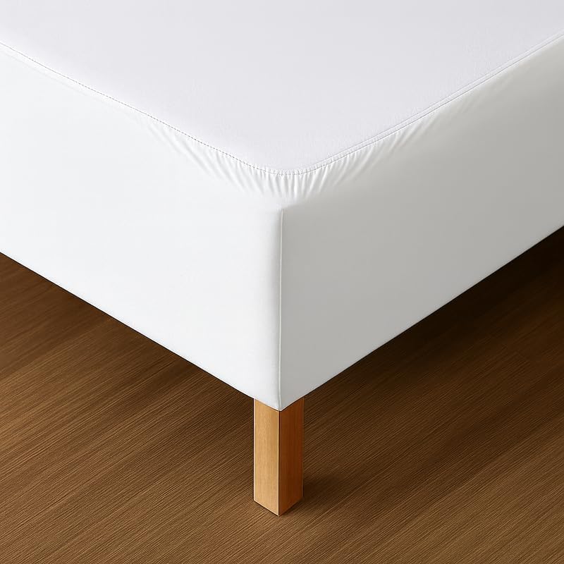 246941 - Funde shtrati e bardhë, 200x200 cm, Material i butë dhe elastik