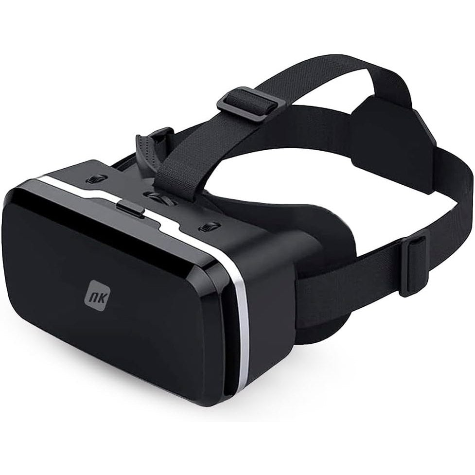 273781 - NK Syze 3D VR për Telefona Smartphone, Syze Inteligjente të Realitetit Virtual për Telefona midis 4.7" - 6.53", Kënd Shikimi 90-100 Gradë, Rrotullim 360°, Lente dhe Bebëza të Rregullueshme, të Zeza