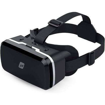 273781 - NK Syze 3D VR për Telefona Smartphone, Syze Inteligjente të Realitetit Virtual për Telefona midis 4.7" - 6.53", Kënd Shikimi 90-100 Gradë, Rrotullim 360°, Lente dhe Bebëza të Rregullueshme, të Zeza