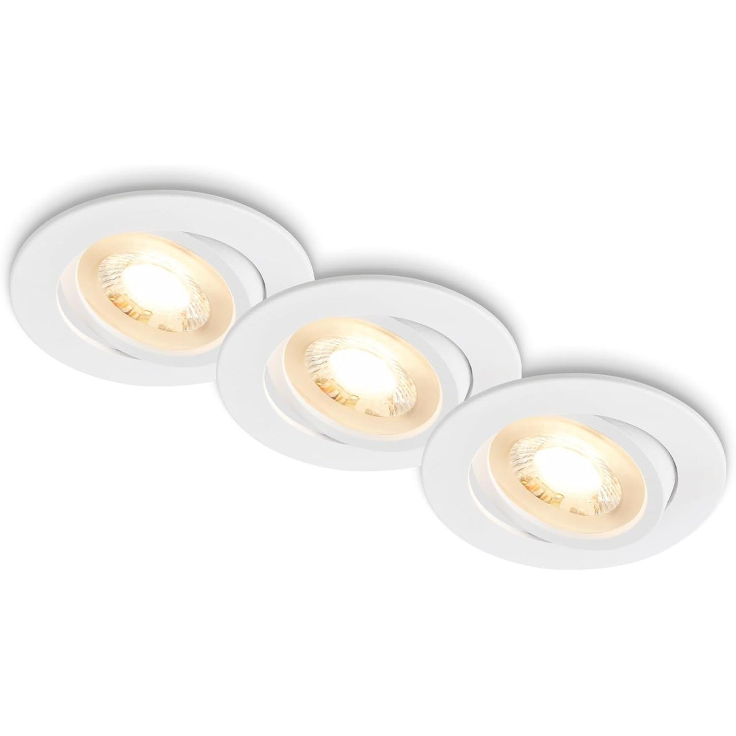 253178 - BRILONER - Pako me 3 Drita LED të Hapura në Tavan 230V, të Rregullueshme, 8 x 2.2 cm, e Bardhë