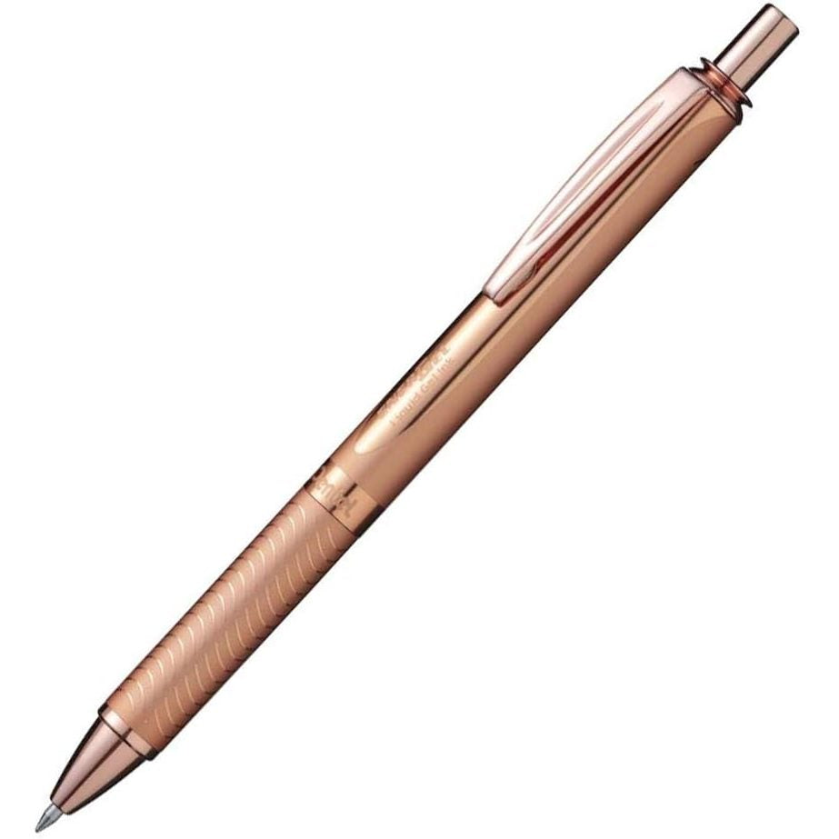 269086 - PENTEL Stilolaps me xhel të lëngshëm BL407PG-A EnerGel Sterling, fuçi e artë rozë, gjerësi vije 0.35 mm, diametër topi 0.7 mm, bojë e zezë