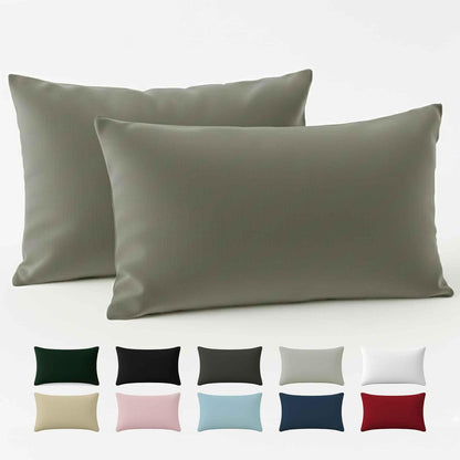 215454 - Mbulesë jastëku 50x70 cm Pambuk i përforcuar (Set prej 2 copësh), Gri e çelët, I çertifikuar nga Oeko-Tex