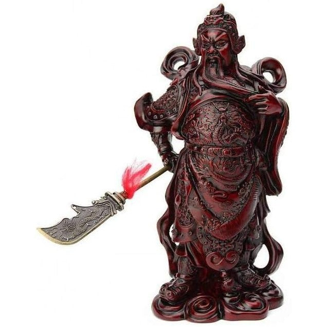 213890 - LACHINEUSE Statuja e Zotit të Pasurisë Guan Gong - Statuja Mbrojtëse Feng Shui - Lartësia 25 cm - Figurinë Kineze