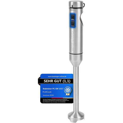 277501 - PROFICOOK Blender Dore 1000W, bosht përzierjeje shumë i gjatë, motor DC i qetë, funksioni i thërrmimit të akullit, PC SM 1317