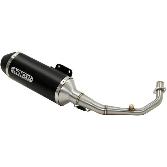 231003 - ARROW SILENCERT ALUMINI URBAN I ERRËT ME KAPAK FUNDI HONDA FORZA 125 '15/20, homologuar, çelik i zi, material: alumin