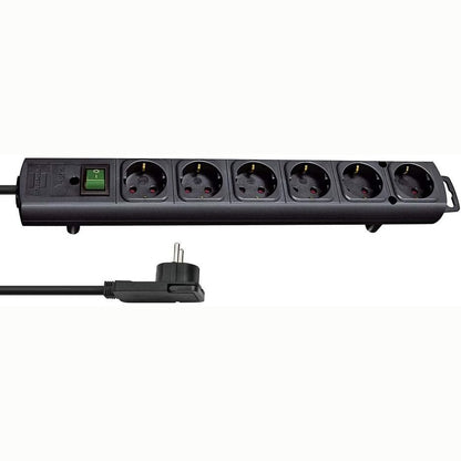 289276 - Brennenstuhl Shirit elektrik Comfort-Line Plus - 6 priza - kabllo 2 m - e zezë