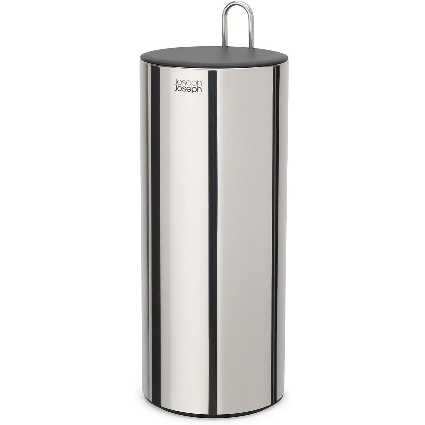 183381 - JOSEPH JOSEPH Mbajtëse Letre Higjienike EasyStore Luxe me Kapak, Material: Çelik Inox, Kapacitet: Për 3 Rrotulla Letër