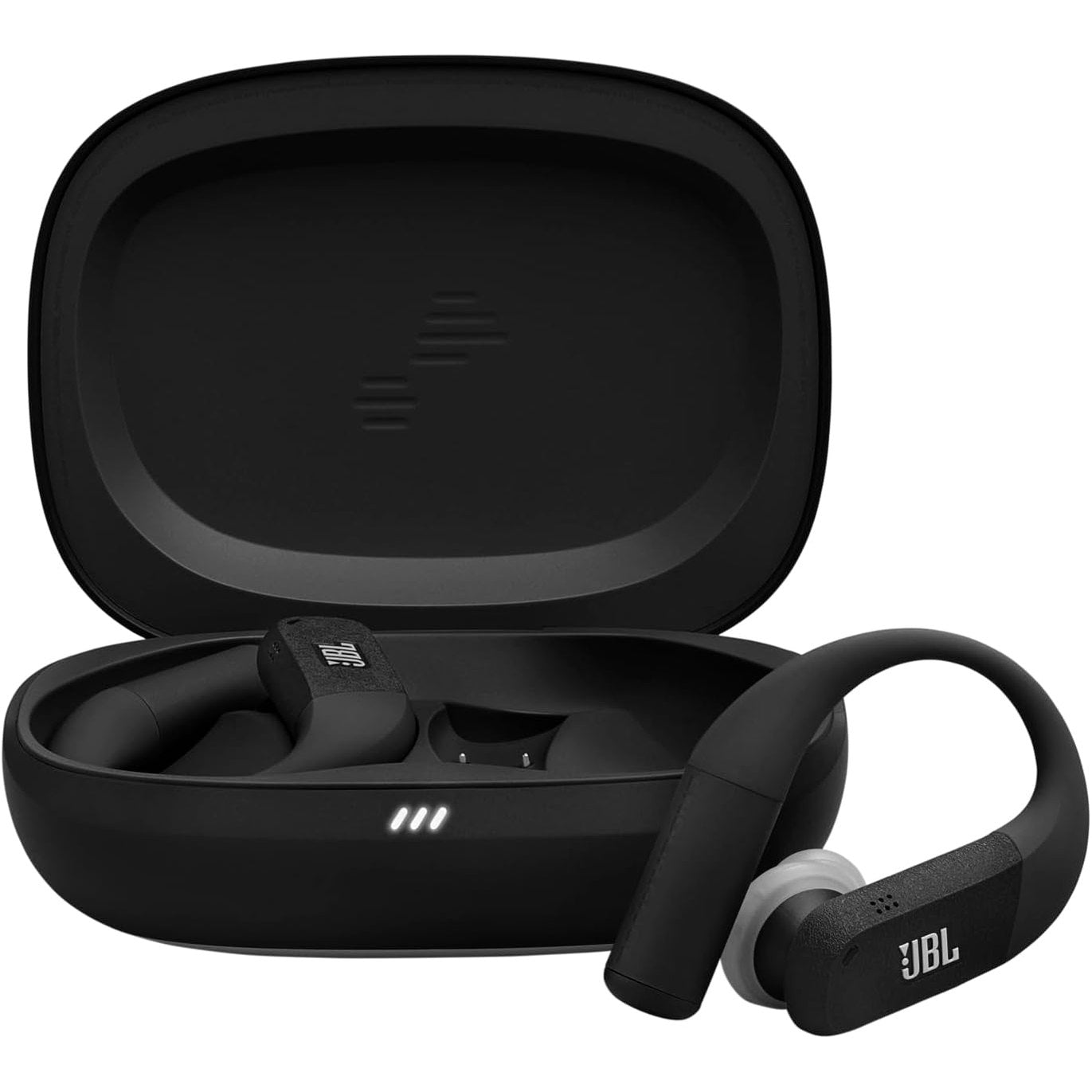 272857 - JBL Endurance Peak 4 Kufje Sportive pa tel në vesh Bluetooth, jetëgjatësi baterie 48 orë, vendosje e sigurt me TwistLock, mbrojtje IP68, tingull i pastër bas JBL, e zezë/gri