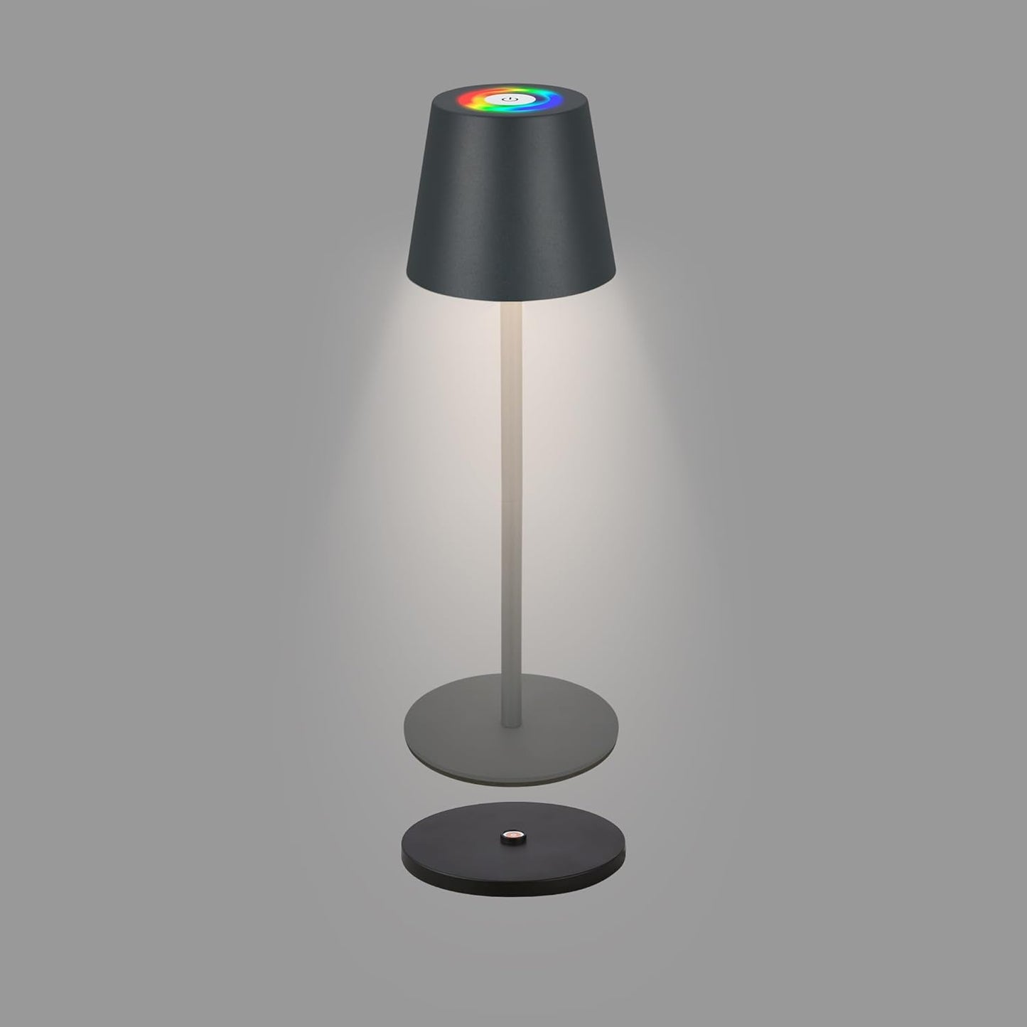 222041 - BRILONER Llambë Tavoline LED pa Tel RGBW IP44, 36x12 cm, Bateri dhe Burim Drite e Zëvendësueshme, E Zezë