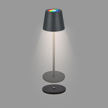 222041 - BRILONER Llambë Tavoline LED pa Tel RGBW IP44, 36x12 cm, Bateri dhe Burim Drite e Zëvendësueshme, E Zezë