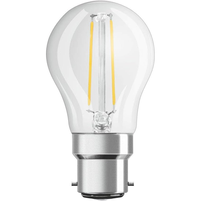 225042 - OSRAM Llambë LED me filament, B22d, në formë pike loti, e bardhë e ngrohtë (2700K), 4W, zëvendësim për llambë inkandeshente 40W, LED Retrofit CLASSIC P