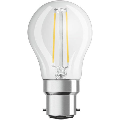 225042 - OSRAM Llambë LED me filament, B22d, në formë pike loti, e bardhë e ngrohtë (2700K), 4W, zëvendësim për llambë inkandeshente 40W, LED Retrofit CLASSIC P