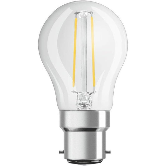 225042 - OSRAM Llambë LED me filament, B22d, në formë pike loti, e bardhë e ngrohtë (2700K), 4W, zëvendësim për llambë inkandeshente 40W, LED Retrofit CLASSIC P
