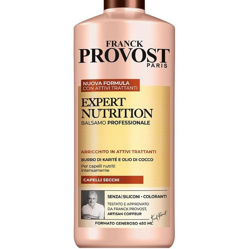 272503 - FRANCK PROVOST Balsam Profesional për Flokë të Thatë, Efekt Ushqyes, Me Gjalpë Shea dhe Vaj Kokosi, 450 ml