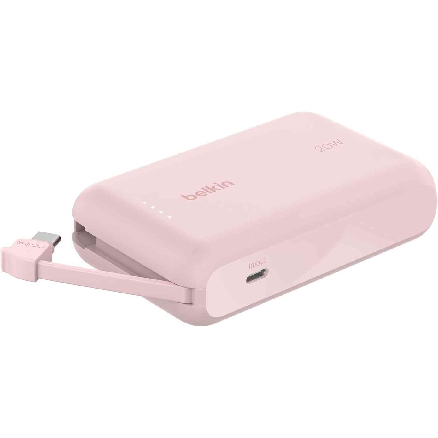 319942 - BELKIN Bankë energjie BoostCharge 10000mAh me kabllo të integruar, PD 20W, Dërgim energjie USB-C për karikim të shpejtë