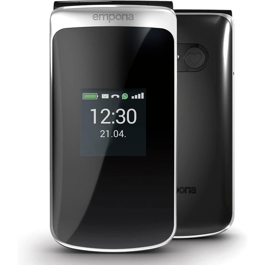 319361 - EMPORIA EMPORIATOUCHSMART 2, telefon i zi, butona të mëdhenj, i palosshëm