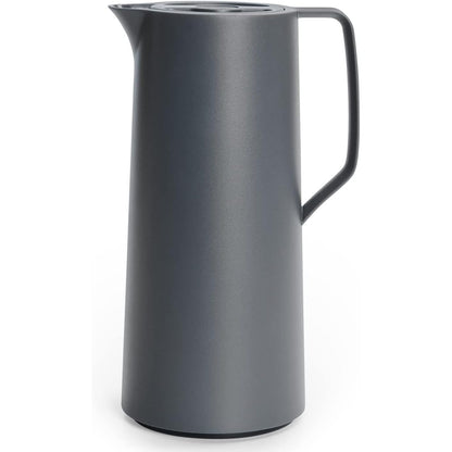 201612 - EMSA Motiva Termos Flask, Volumi 1L, Qelq izolues, Mban pije të nxehta për 12 orë dhe të ftohta për 24 orë, me mbyllje të shpejtë, Dizajn Antracit Nordik, Prodhuar në Gjermani, Modeli N41701