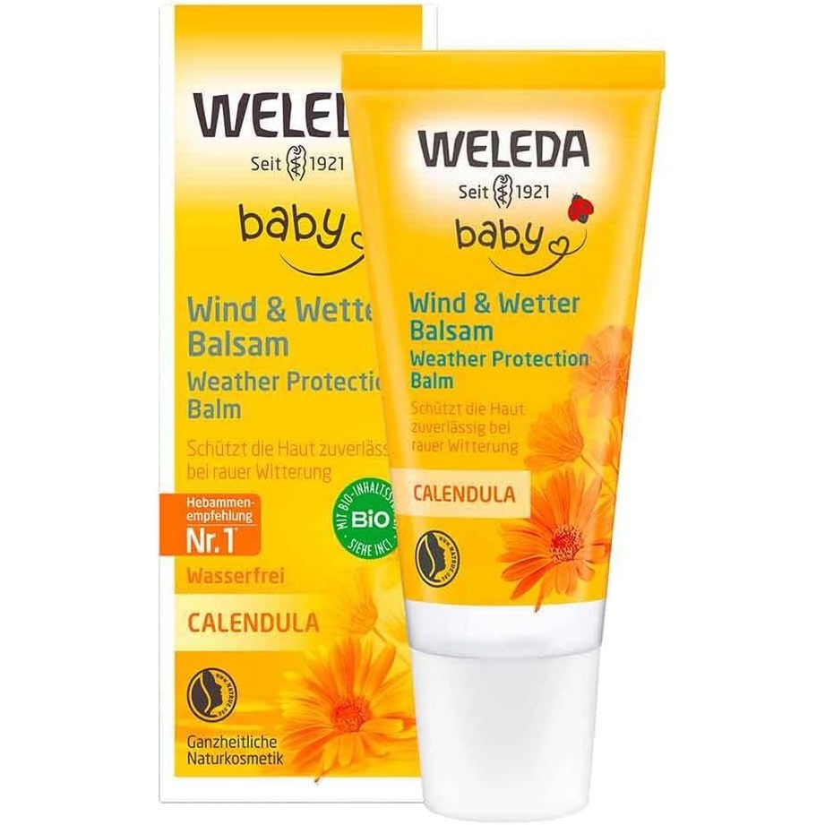 302592 - WELEDA Balsam për Erë dhe Mot për Bebe - Krem për fytyrën dhe duart, 1 x 30 ml, organik, me vajra bajamesh dhe susami, për lëkurë të ndjeshme dhe të thatë.