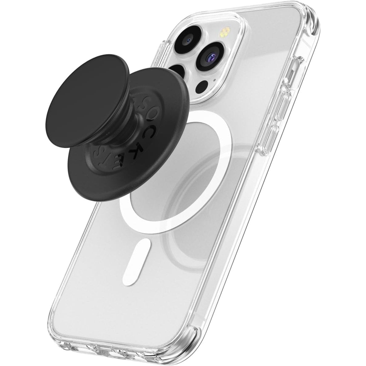 305321 - PopSockets Mbajtëse Telefoni për MagSafe, Mbajtëse Magnetike, Mbështetëse Telefoni, E Zezë - E Zezë