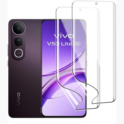 295439 - KOASVONSON Mbrojtës ekrani me 2 shtresa hidrogeli për Vivo V50 Lite 4G/5G, TPU, Ultra e Transparente, Rezistent ndaj goditjeve, Rezistent ndaj gërvishtjeve