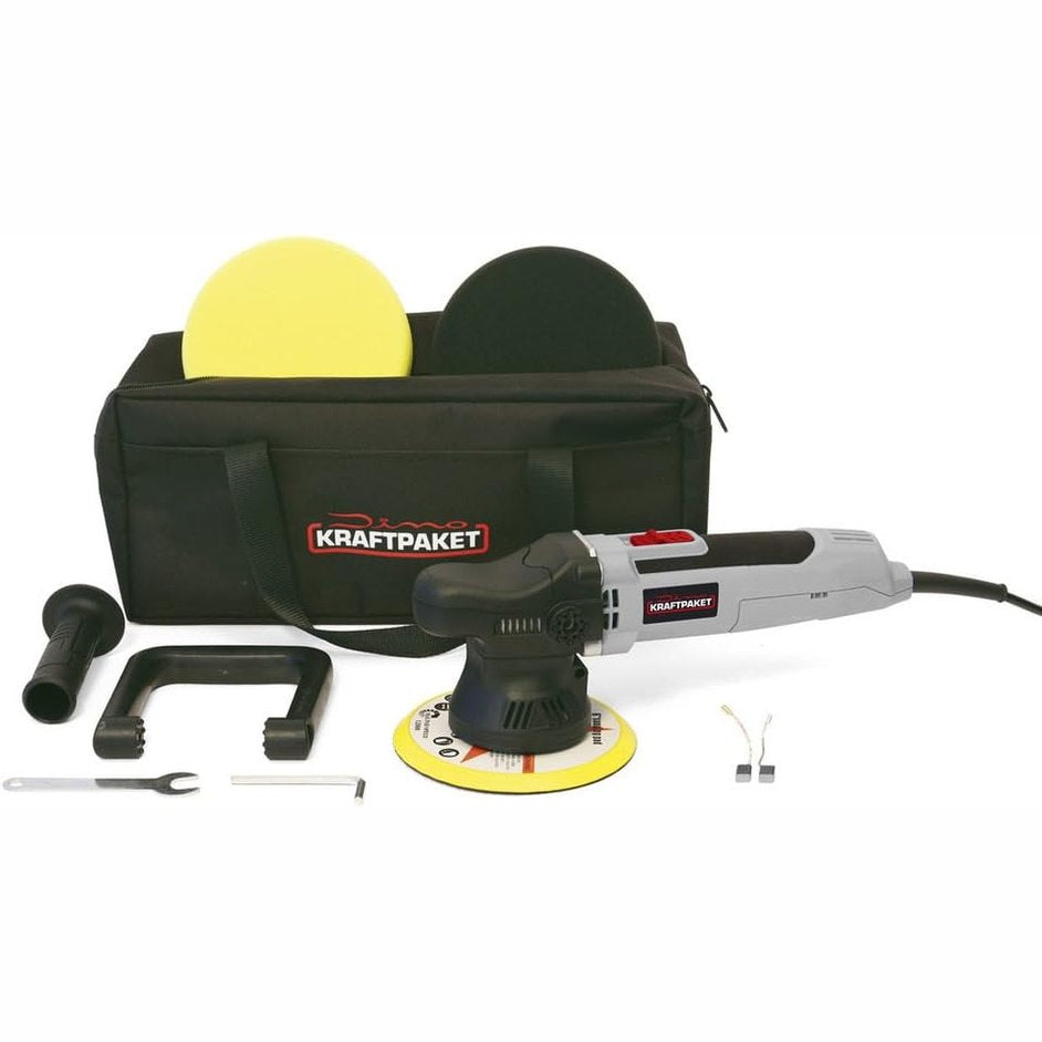312595 - DINO KRAFTPAKET Llustrues Ekscentrik Makinash L-HUB 9 mm, 650 Vat, me Sfungjer Llustrues