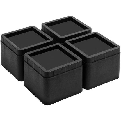 314321 - UPING Ngritëse Mobiljesh për Shtrat, Rritje e Rregullueshme e Lartësisë prej 7CM ose 14CM, Plastike (E Zezë)