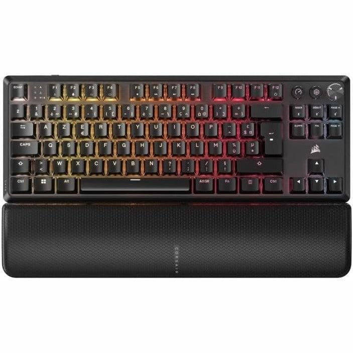 308567 - CORSAIR Tastierë mekanike K70 Core TKL pa tel RGB - Çelësa linearë MLX të kuq v2 - Kapakë ABS - AZERTY FR - e zezë