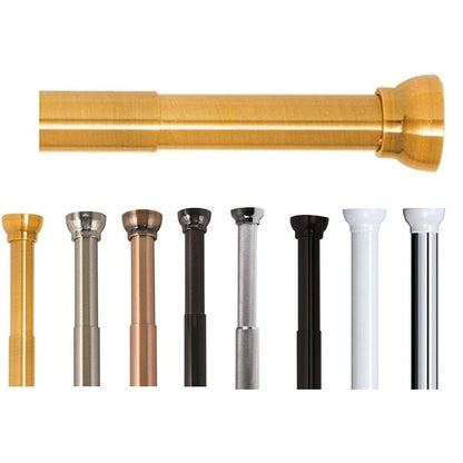 175878 - SPIRELLA - Shufër Teleskopik Crete për Perde Dushi, e Rregullueshme me Rrotullim, Mbajtje e Sigurt, Ari, Madhësia 75-125 cm.