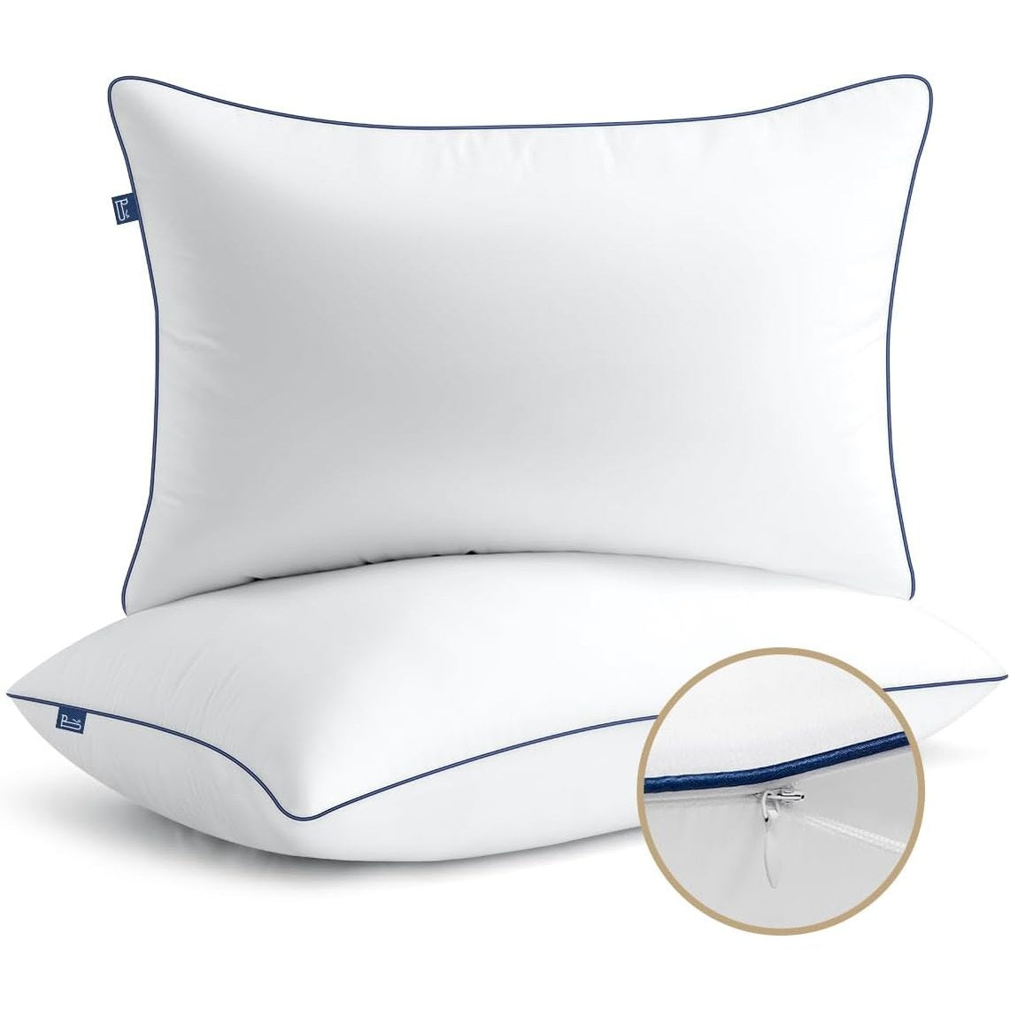 246628 - BEDSTORY Jastëkë 65x65 Set me 2 copë, Të rregullueshëm në lartësi, Hipoalergjikë, Të lahen në lavatriçe, të bardhë