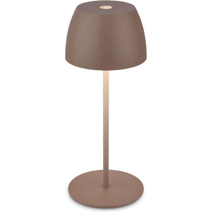 227336 - BRILONER Llambë tavoline mini LED, pa tel, IP44, me kontroll me prekje, errësim pa hapa, bateri dhe burim drite të zëvendësueshme, 8x20 cm