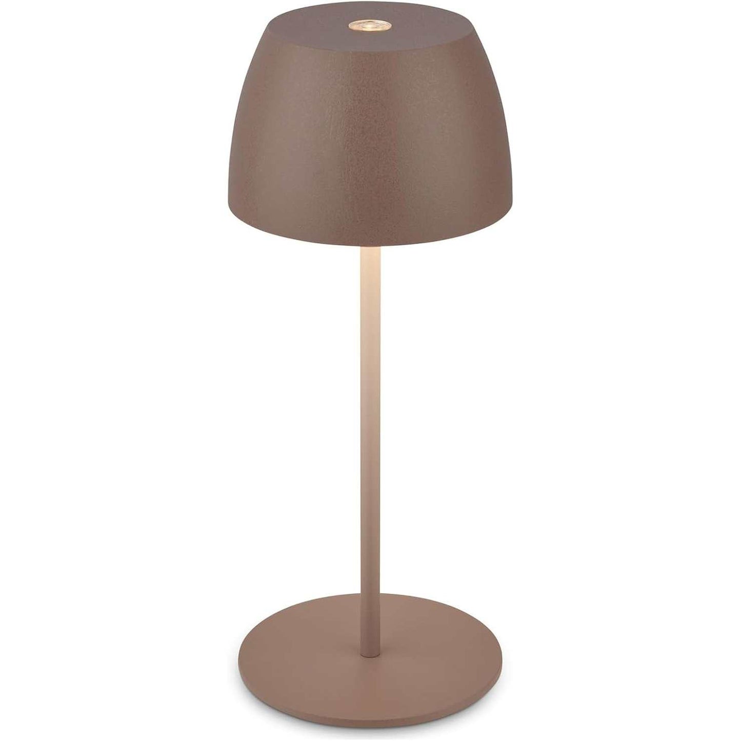227337 - BRILONER Llambë tavoline mini LED, pa tel, IP44, me kontroll me prekje, errësim pa hapa, bateri dhe burim drite të zëvendësueshme, 8x20 cm