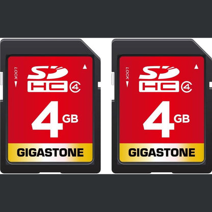268888 - GIGASTONE Kartë Memorie 4GB SDHC, pako me 2 karta, Seria Prime, Klasa 4, me 2 kuti mbrojtëse