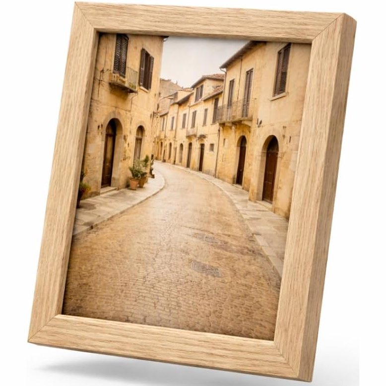 258131 - ABIO Kornizë Fotoje 30x40cm, prej Xhami Akrilik MDF, Lisi i Çelët, Kornizë Posteri Rustik