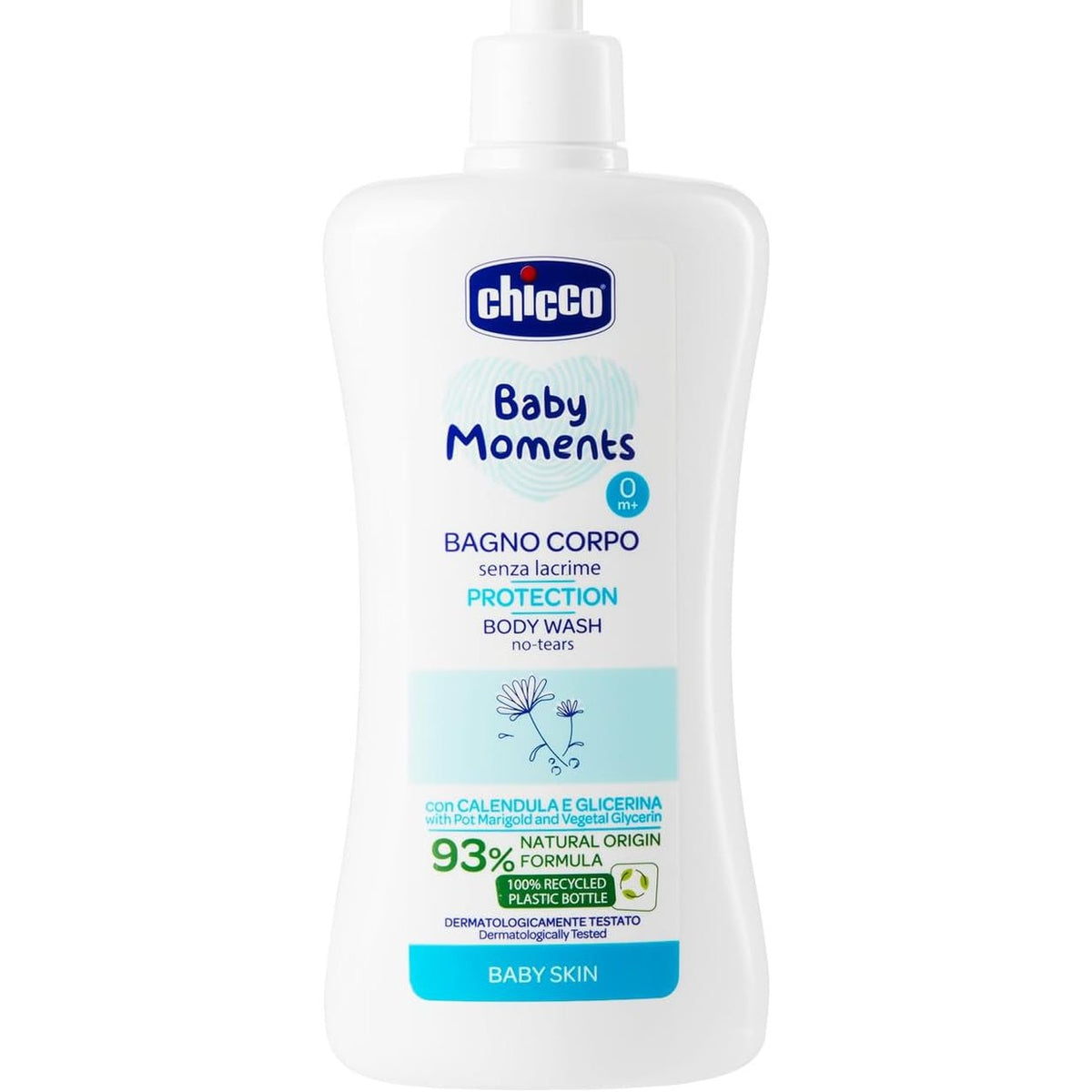 308436 - Chicco - Xhel dushi për foshnje, 500 ml, pa lot, formulë natyrale, me ekstrakt kalendule, veti zbutëse, 0+ muaj