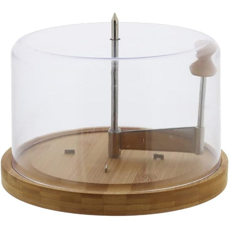 214806 - KESPER Prerës djathi me kapak, Materiali: Bambu, plastikë, Përmasat: ø 22 cm x 14 cm
