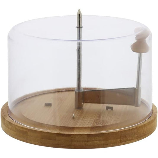 214806 - KESPER Prerës djathi me kapak, Materiali: Bambu, plastikë, Përmasat: ø 22 cm x 14 cm
