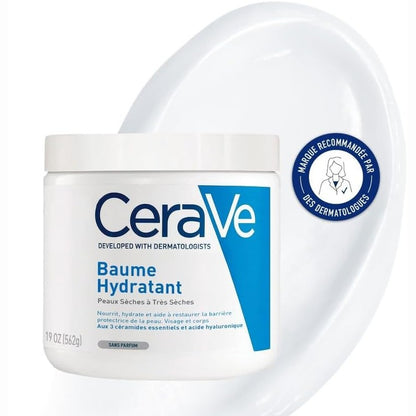 296995 - CERAVE Krem hidratues për trup dhe fytyrë, 542 g, për lëkurë të thatë deri shumë të thatë, me acid hialuronik dhe 3 ceramide esenciale, i përshtatshëm për ekzema dhe alergjitë