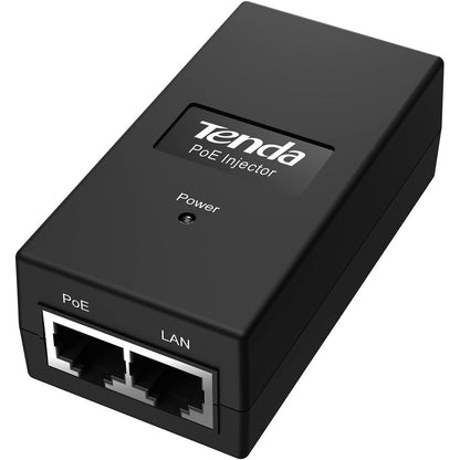 274166 - Tenda Injektor PoE PoE15F 48V, Adaptor PoE Pasiv 15W, Pajtueshmëri me IEEE 802.3af, Rreze veprimi 100m, Plug and Play, 10/100 Mbit/s, i zi
